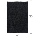 Large car drying towel dimensions. 24x36 inches.